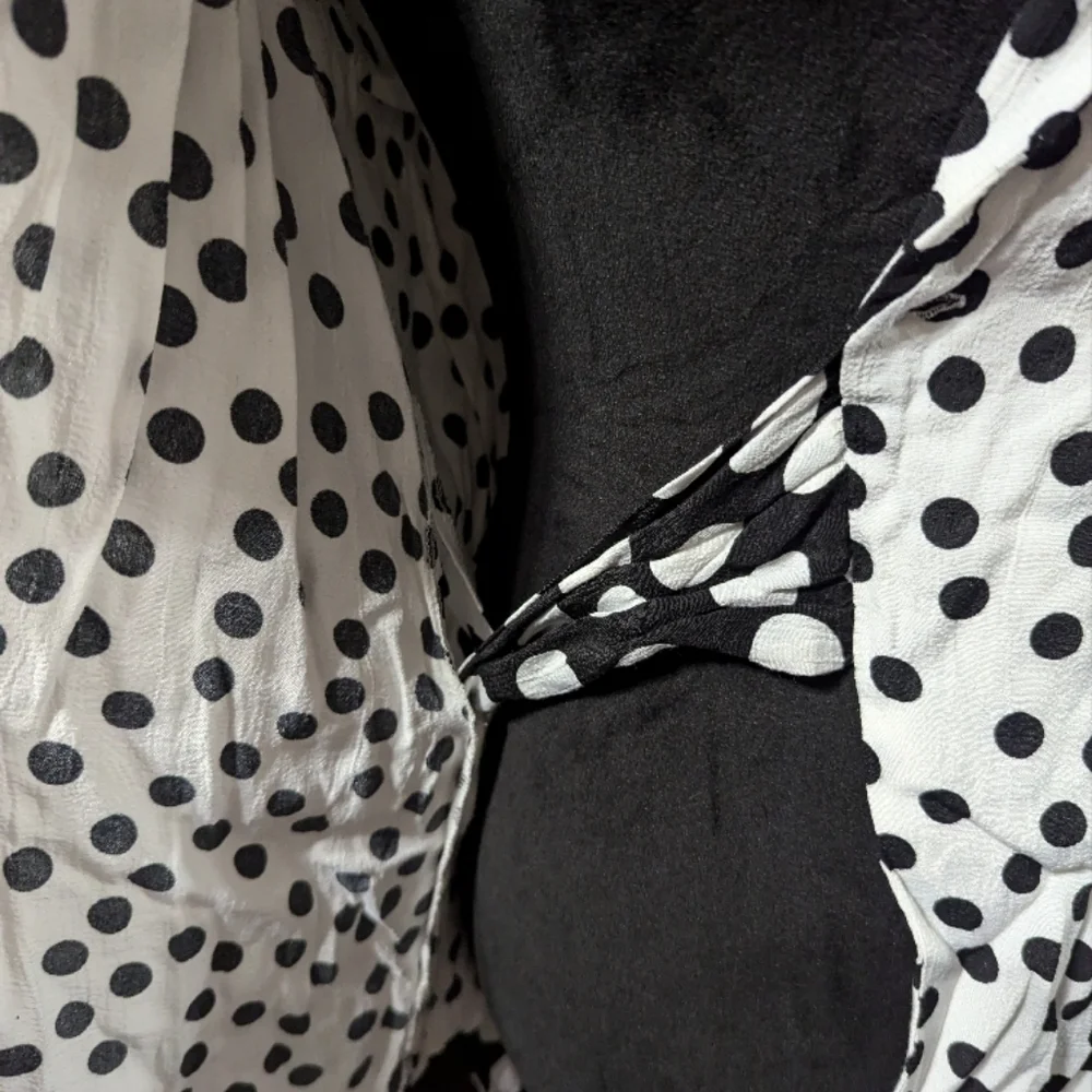 Zara TRF Viral Polka Dot Wrap Blouse with 3/4 Puff Sleeves